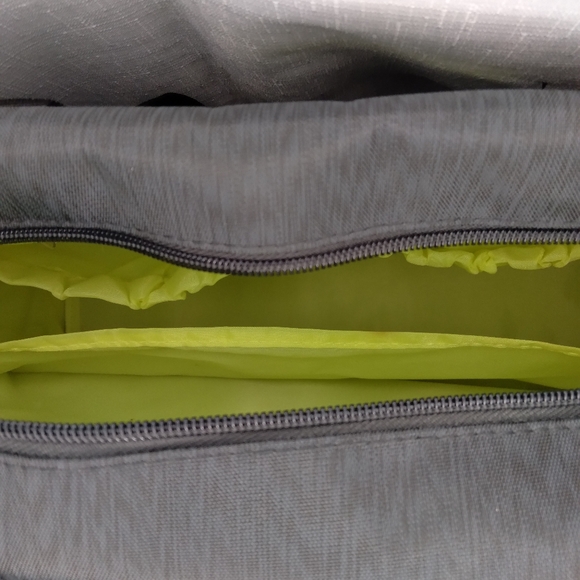 Carters neon yellow and gray diaper bag - Picture 7 of 9